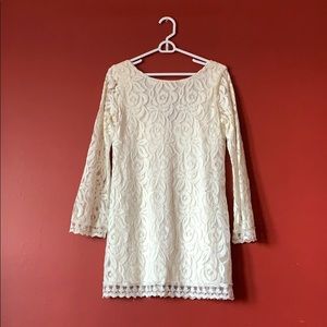 Ivory Long Sleeve Dress